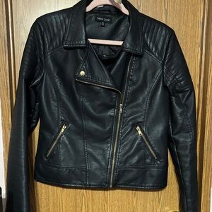 New Look Black Leather Biker Jacket